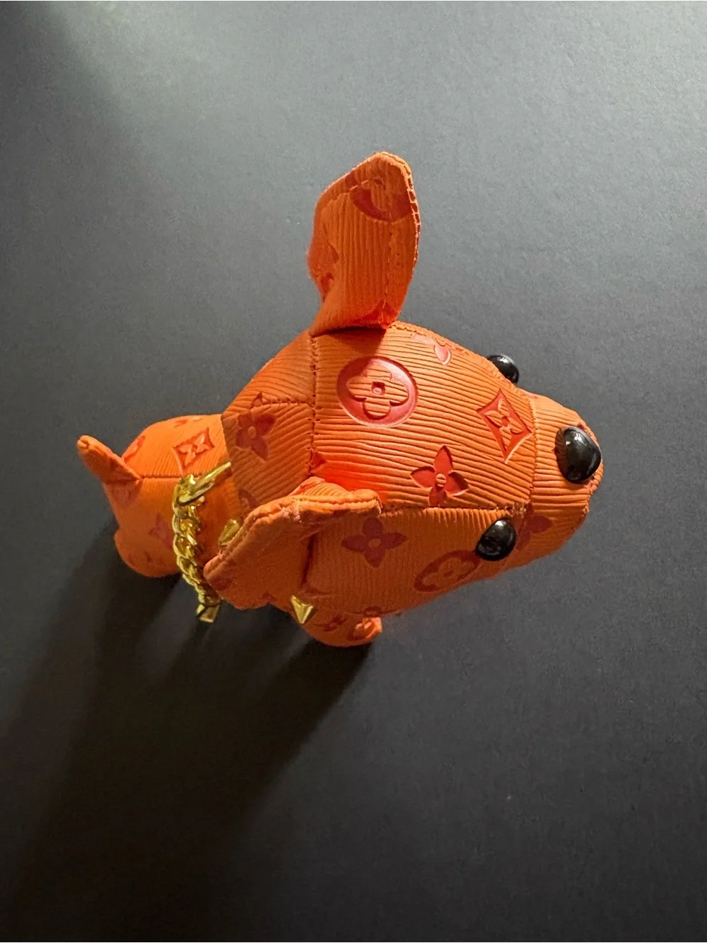 Fashion Orange Dog Puppy Keychain Holder Bag Charm